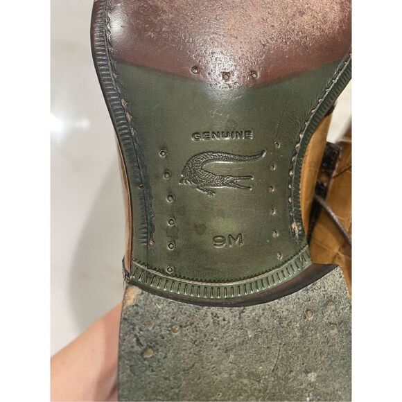 Mezlan Dade Crocodile Wingtip Spectator Shoes size 9 - Picture 7 of 8